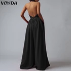 Летнее элегантное вечернее платье, женское длинное платье макси с открытой спиной, богемный пляжный сарафан 2022 VONDA, женское платье, Повседневное платье