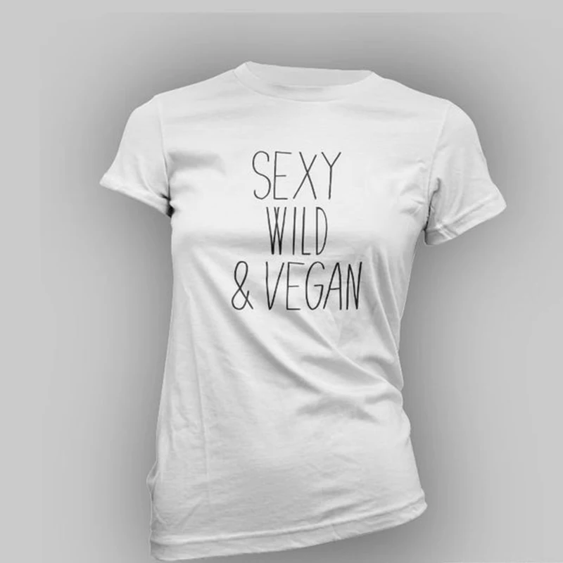 Футболка женская вегетарианская с круглым вырезом из хлопка|Футболки| |