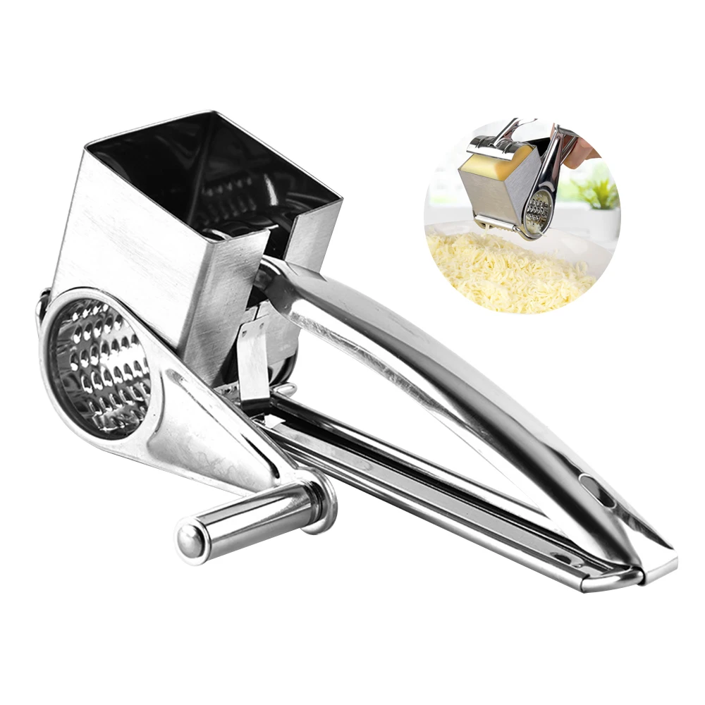 Ручная терка для сыра вращающаяся многофункциональная из нержавеющей стали