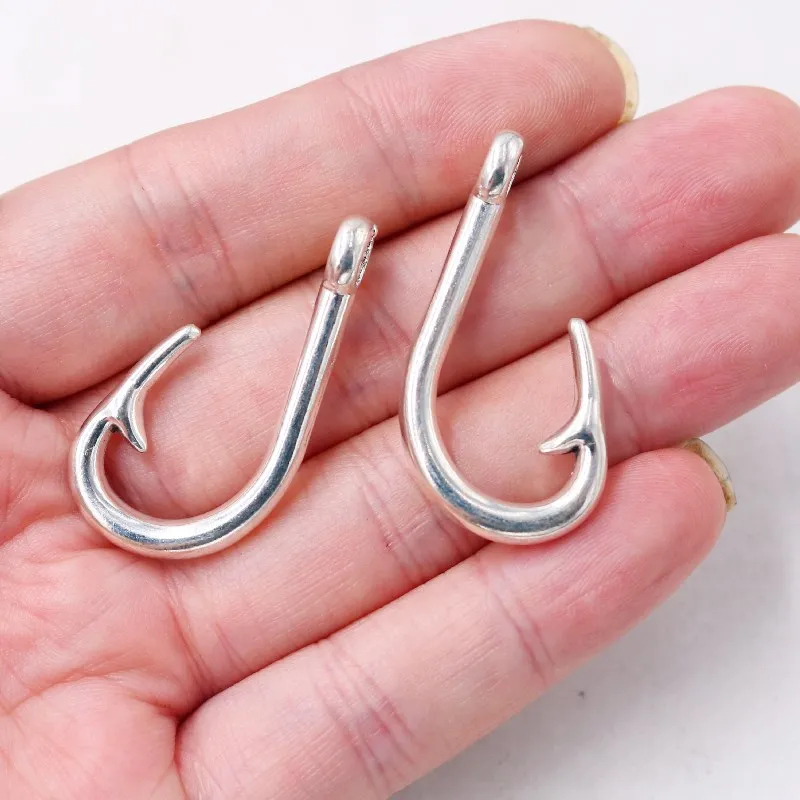 3D крупную рыбу крючок Кулоны из нержавеющей стали в стиле хип хоп ожерелье серьги