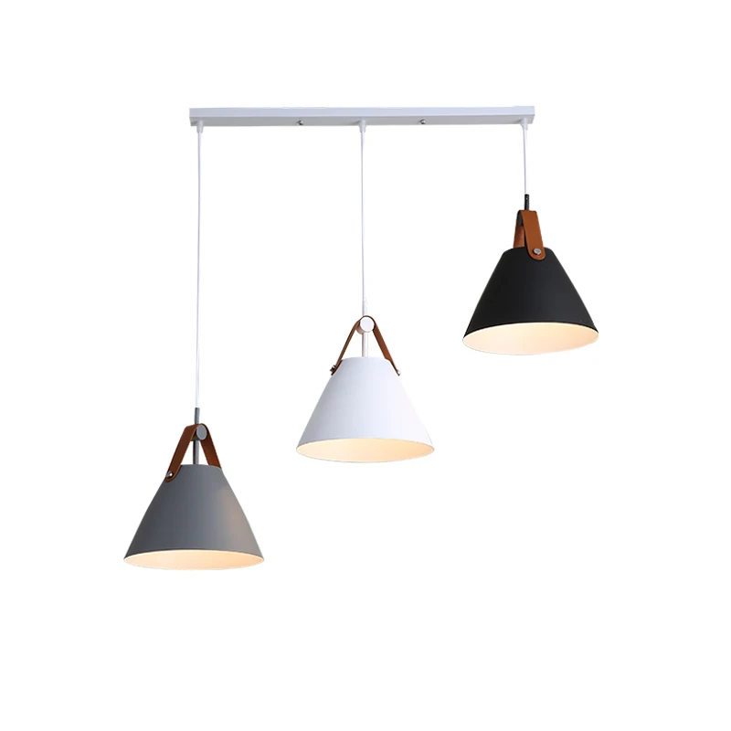 

New Arrival LED Pendant Lamp For Dining Restaurant Pendant Lamp with Lampshades Single E27 Bar Light 3 Lights Hanging Lamps