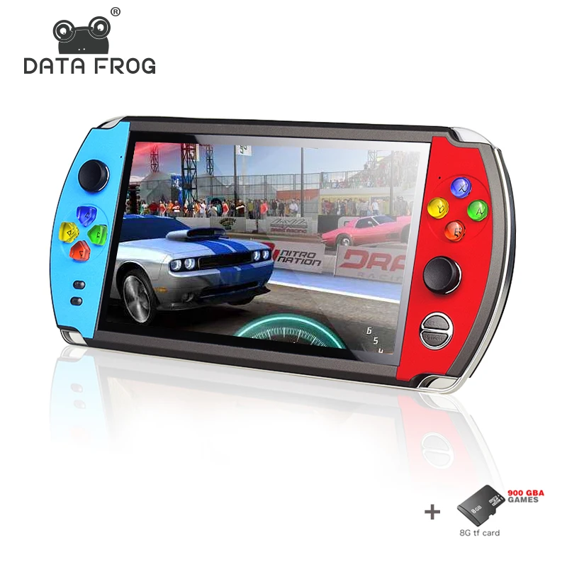 DATA FROG 4.3/5 inch Double Rocker Handheld Game Console Support TV Output X12 Retro Portable Handheld Video Game Console