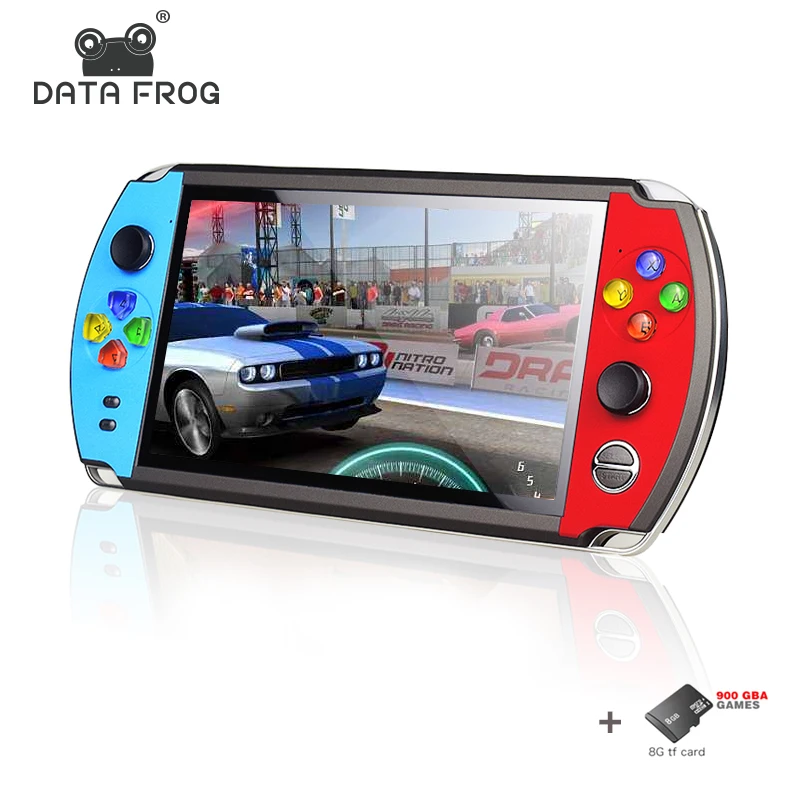 Консоль игровая портативная DATA FROG X12 4 3/5 дюймов поддержка ТВ выхода|Портативные