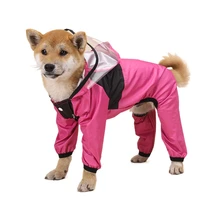 pet clothes raincoat summer outdoor small medium sized dogs four back xs 4xl hoodie waterproof transparent jacket pu raincoat