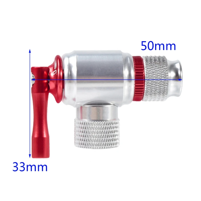 

Portable Mountain Bike CO2 Cylinder Pump Gas Nozzle Bicycle Fast Inflator Inflatable Head Adapter Riding Accessories