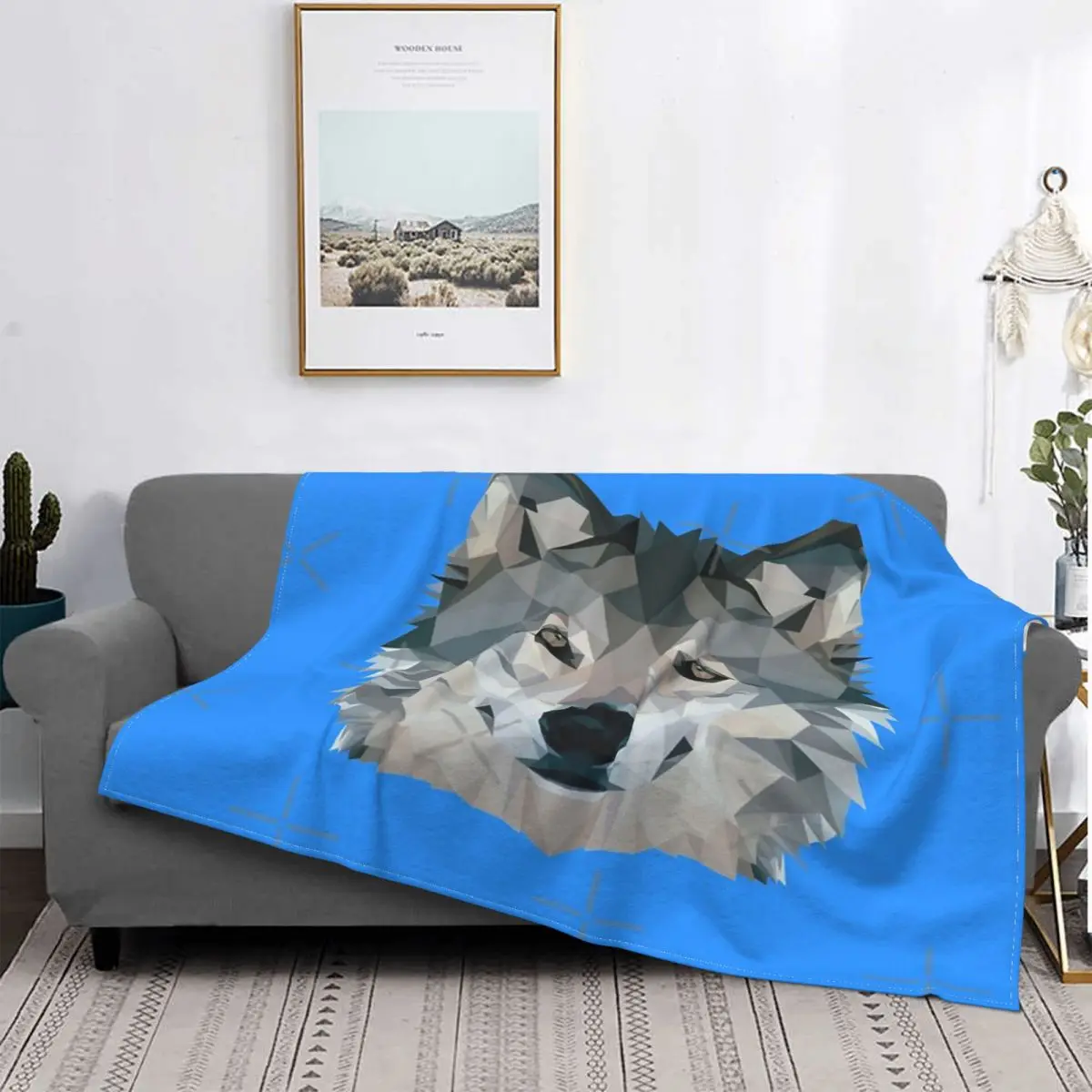 

Wolf 1-manta a cuadros para cama, colcha de 135 muselina, manta ponderada