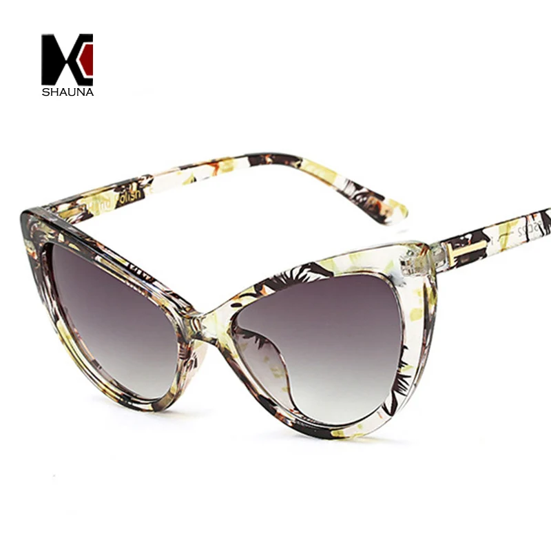 Женские винтажные солнцезащитные очки SHUAN брендовые дизайнерские кошачий глаз с