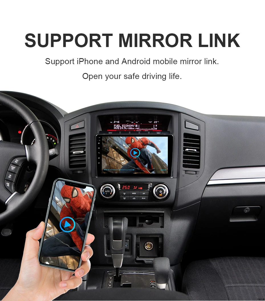 ISUDAR Автомагнитола для MITSUBISHI/PAJERO 2 din Android 9 Авторадио Мультимедиа gps ram 2GB rom 32GB USB DVR AHD камера ips экран
