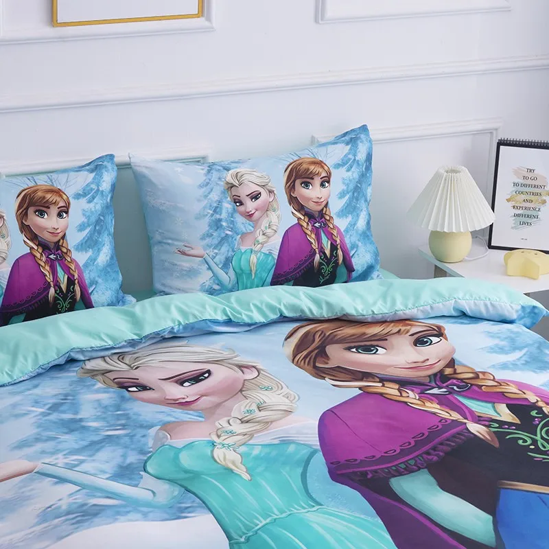 Комплект постельного белья Disney Frozen Princess Elsa Anna Mc Queen детский пододеяльник для