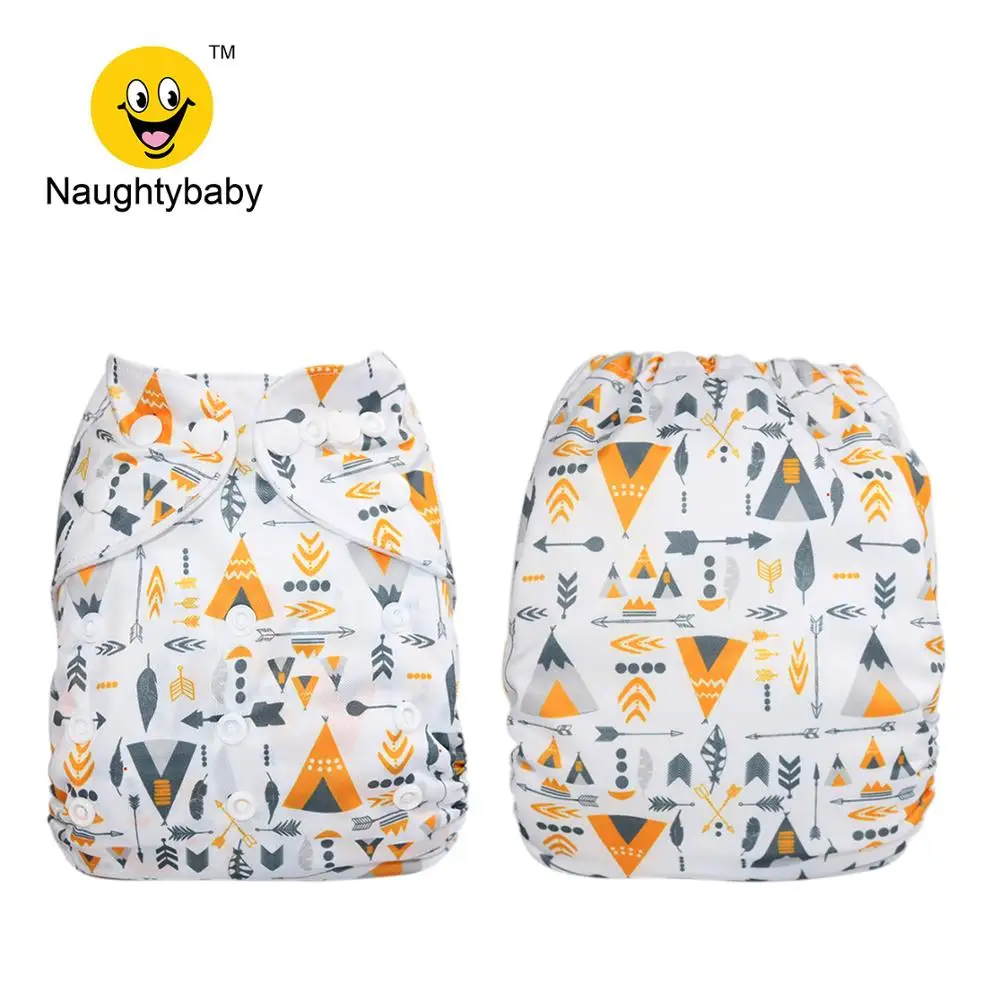 2022 New Naughty baby All In One Size adjustable Fits All Reusable Nappies With 100 Inserts Factory supplier