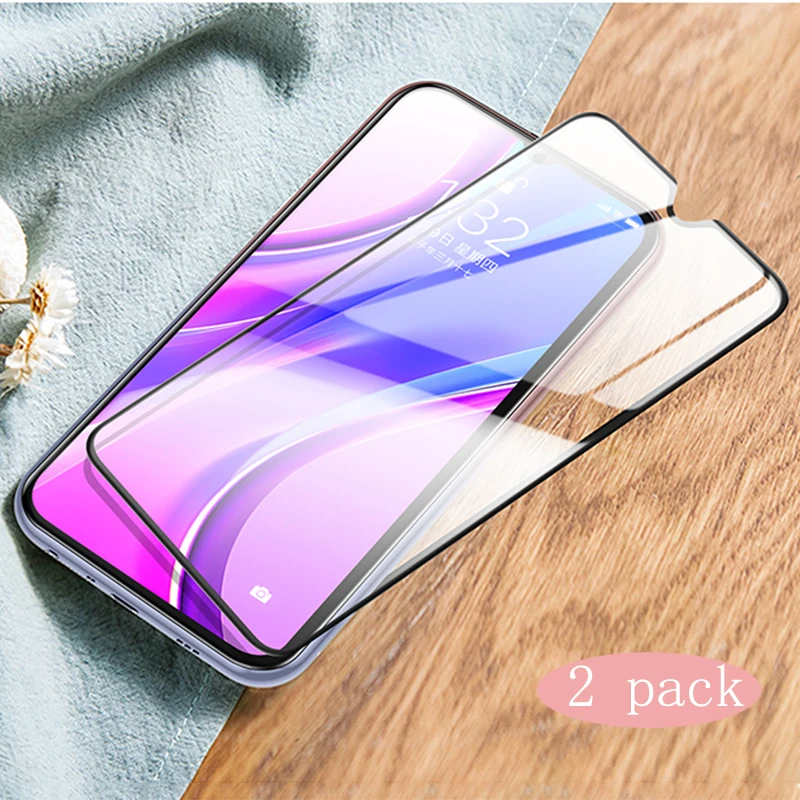 

2 упаковки закаленного стекла для Xiaomi Redmi 9 9H Защитная пленка для экрана для Redmi 9A Note 9 очки