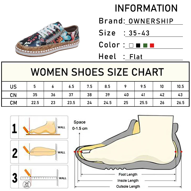 

New Women Summer Fashion Flower Vulcanized Female New Lace-up Platform Round Toe Shoes Ladies Zip Casual Comfort Flat Plus Size