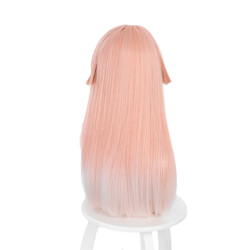 

RANMO Game Genshin Impact Yan Fei Cosplay Wig Long 60cm Women Gradual Pink White Hair Headwear Heat Resistant Synthetic Hair