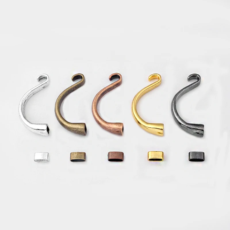 

3pcs Half Cuff Hook Clasp Bracelet Jewelry Accessories For 9*5mm Leather Cord Bracelet Making DIY Fashion Jewelry Findings