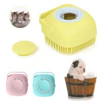 bathroom puppy big dog cat bath massage gloves brush soft safety silicone pet accessories for dogs cats tools bath brush