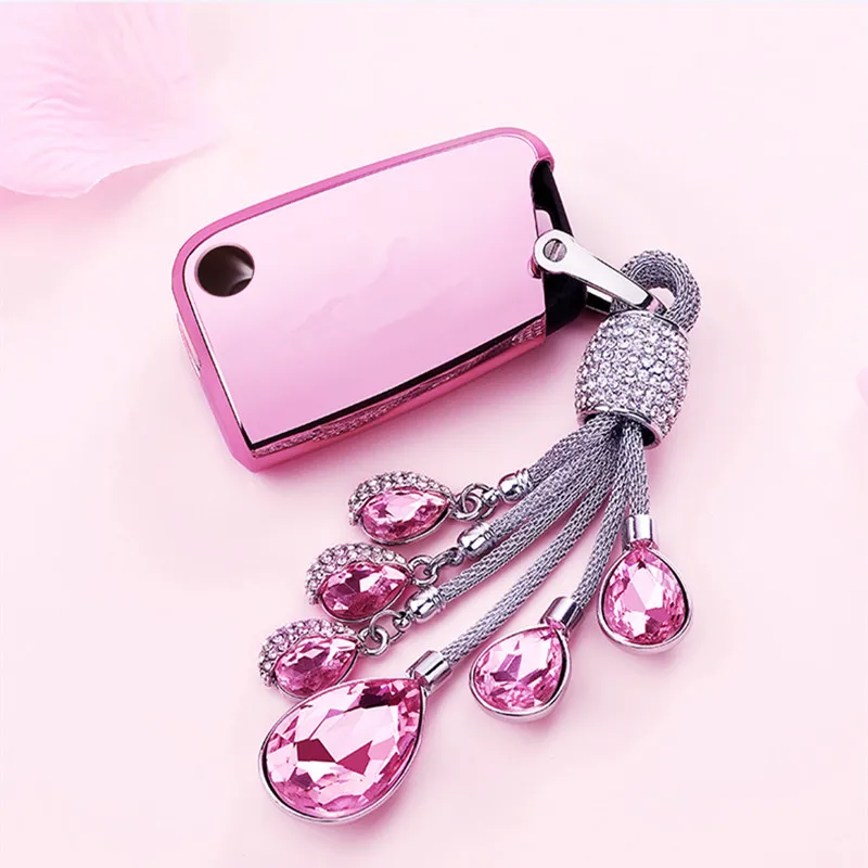 Полностью Защитный Мягкий складной чехол для ключей из ТПУ чехлы VW Golf 7 mk7 Skoda Octavia