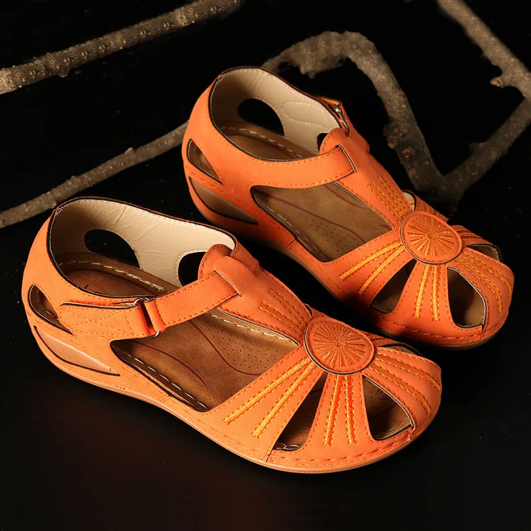 Fujin/женские босоножки Сезон лето Модель 2020 года Модные туфли на танкетке с