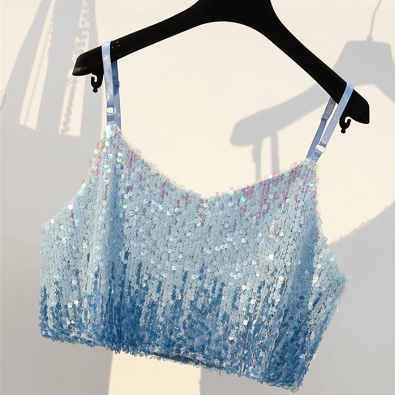 Женский комплект одежды из 2 предметов футболка с блестками и юбка |