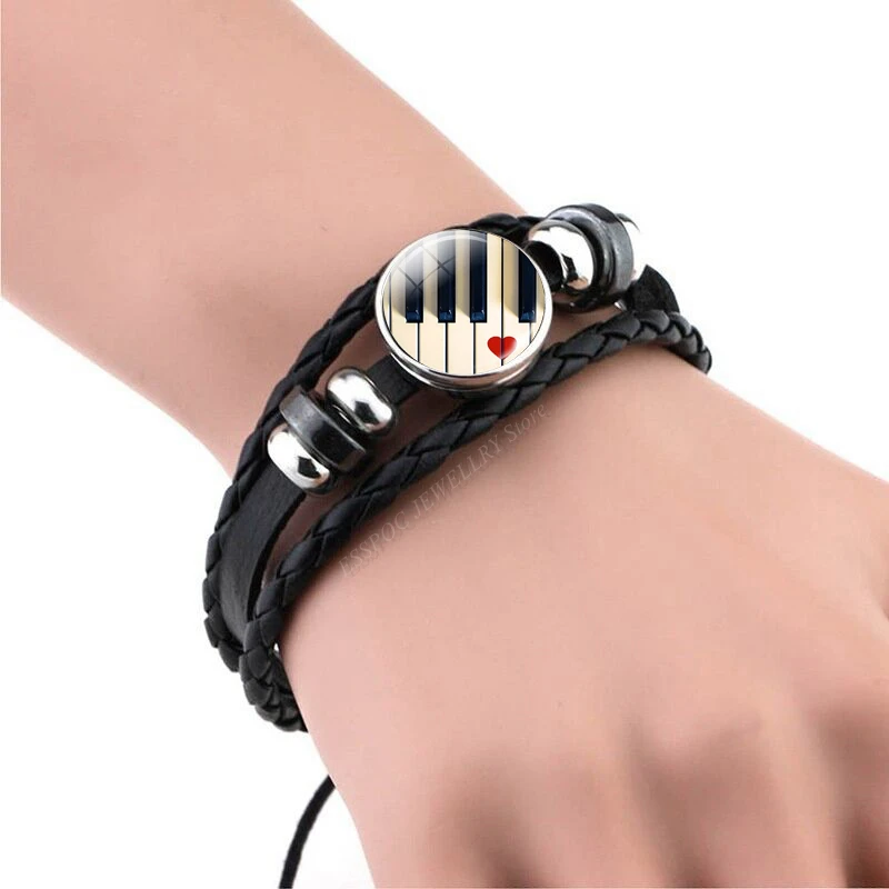 Музыкальная нота браслет винтажные скрипки пианино музыкальные инструменты