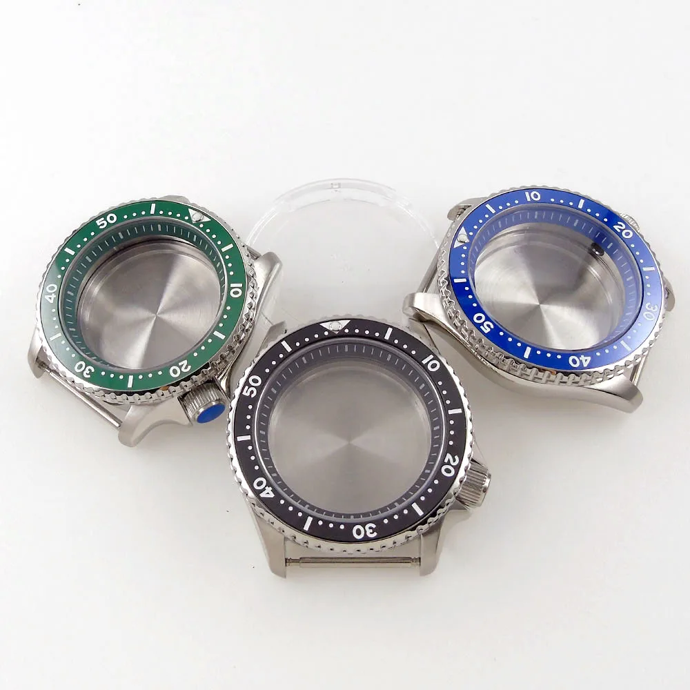 

41mm Diver Watch Case Spare Parts Fit For NH35 NH36 Movement Aluminum Bezel Insert Sapphire Glass 200M Waterproof 120 Clicks