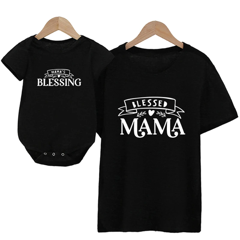 

Family Look Mommy and Me Shirts Mama Mama's Girl Matching T-Shirts Mommy and Me Outfits Mother Daughter Shirts Gift for New Baby