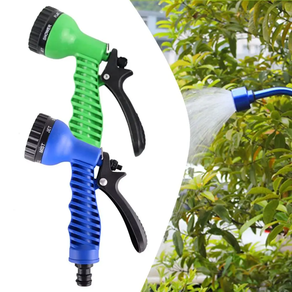 

Household Seven-Function Water Gun High Pressure Explosion-Proof Garden Watering Cleaning Motor Vehicles Cleaning Gun Green/Blue