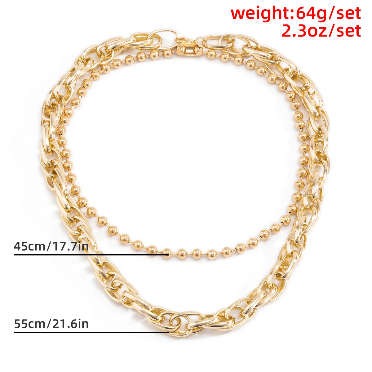 

Salircon Vintage Chunky Chain Necklace for Women Men Simple Sweater Chain on the Neck Choker Necklace Fashion Jewelry Gift 2021