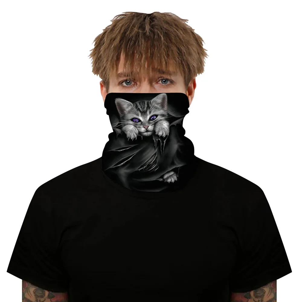 Женский пыленепроницаемый шарф в стиле панк рок с 3D принтом|Шарфы| |