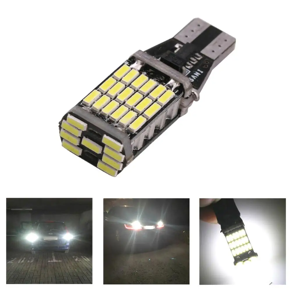 10 шт. супер яркий T15 W16W 921 45 SMD светодиодный 4014 Авто Canbus обратный светильник