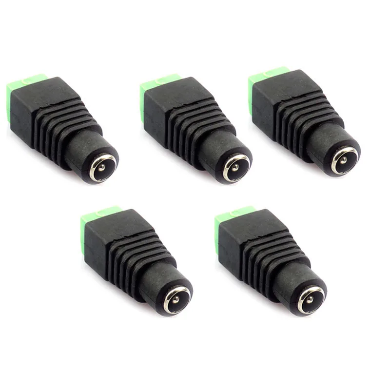 

10Pcs CCTV DC Power Female plug adapter jack Connector power Supply for CCTV LED Strip Light Surveillance 5.5mm*2.1mm W17