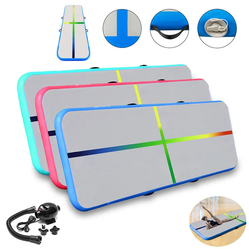 

Радужный надувной воздушный трек для гимнастики, воздушный коврик для спортзала Yugo, надувной воздушный гимнастический трек для домашнего использования, бесплатная доставка