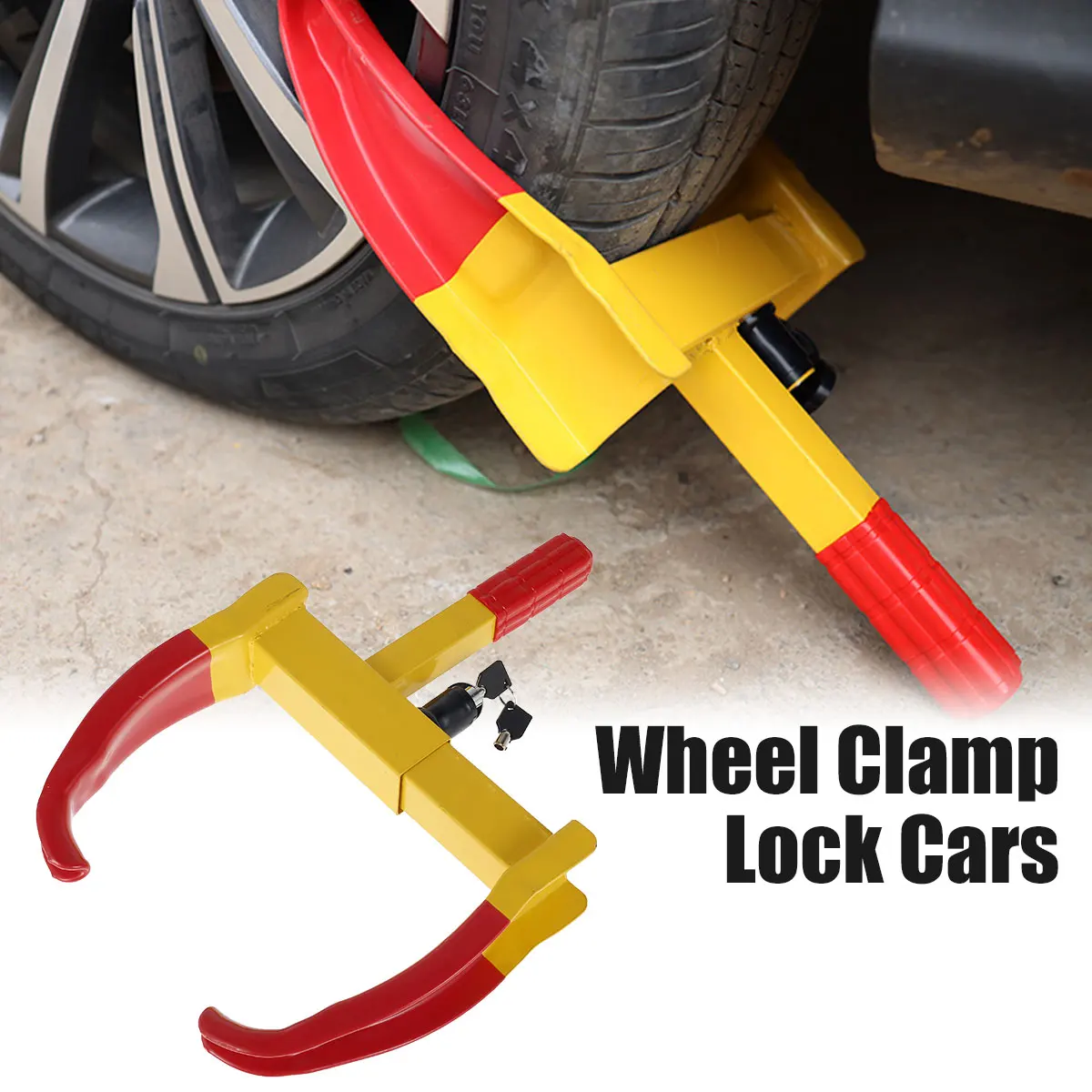 

Зажим для колес, Сверхмощный зажим для безопасности колес, регулируемый зажим для шин, Противоугонный, фотографический сдерживающий