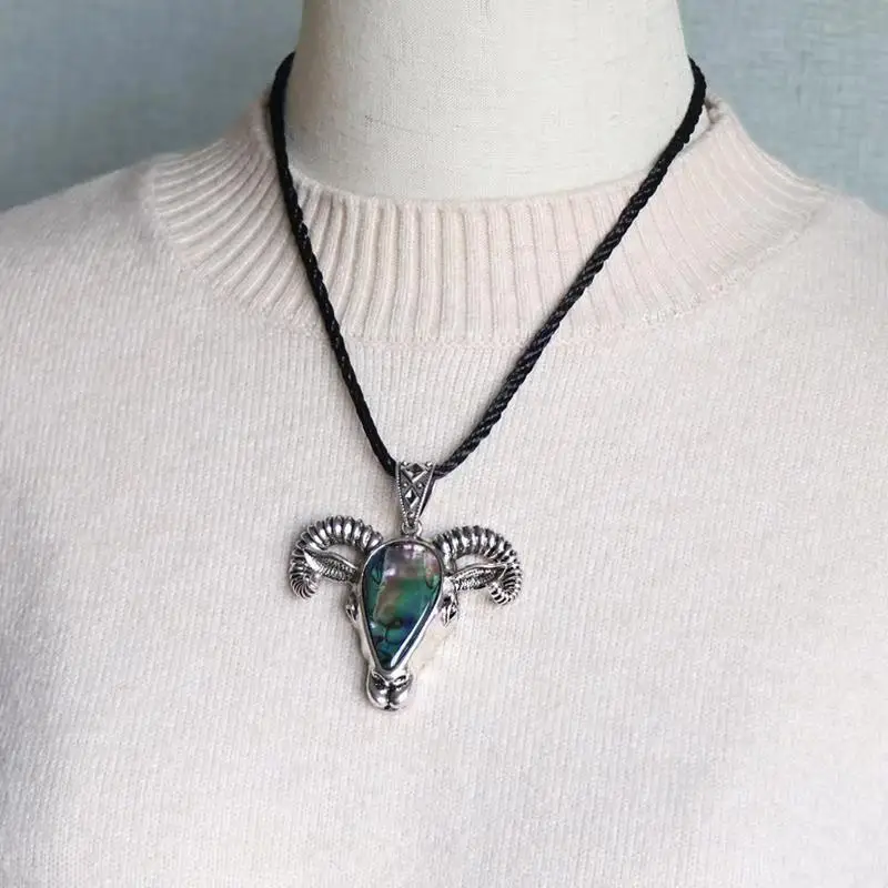 Ожерелье из ракушек натурального абалона для женщин инкрустированная головой