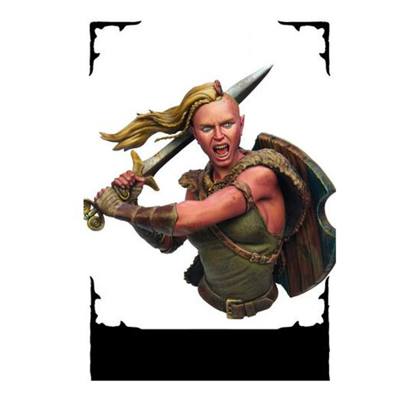 

1/10 старинный Фэнтези женщина воин с мечом бюст фотонаборы миниатюрный gk разборка Неокрашенный