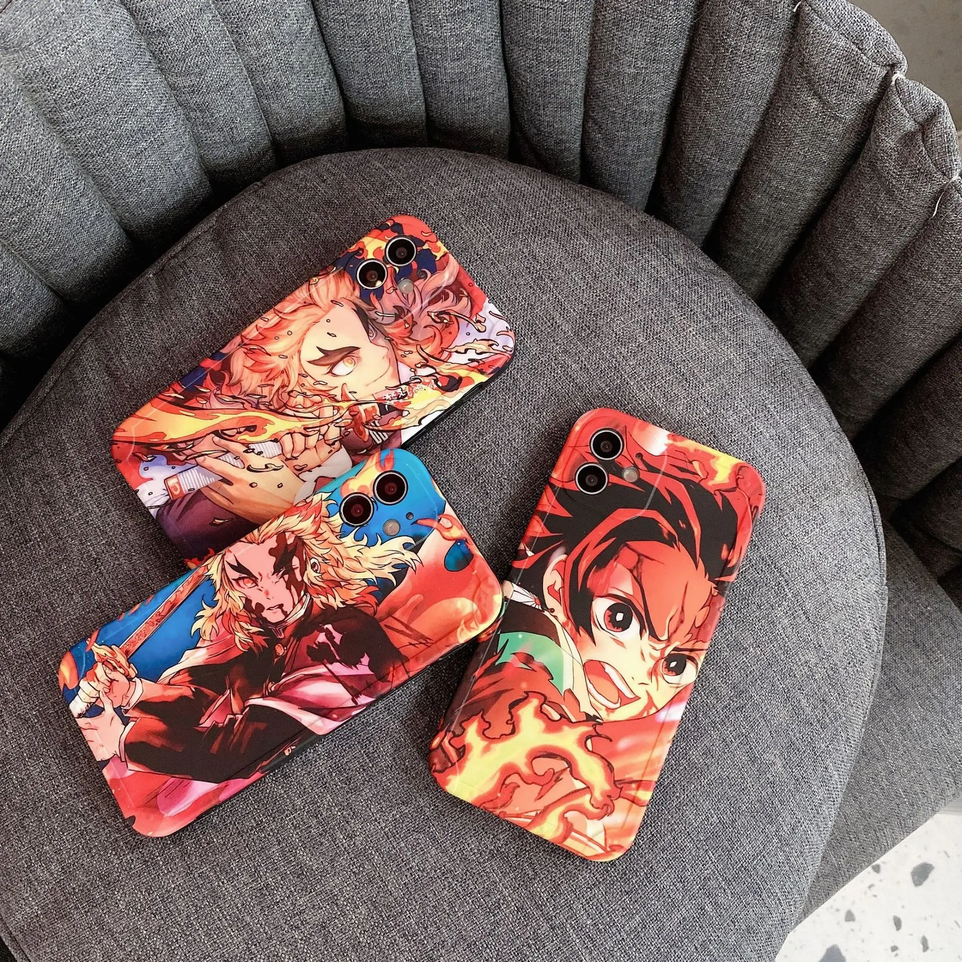 

Demon Slayer Fashion iPhone Case Anime 12 11 Pro Max XR SE protective cover