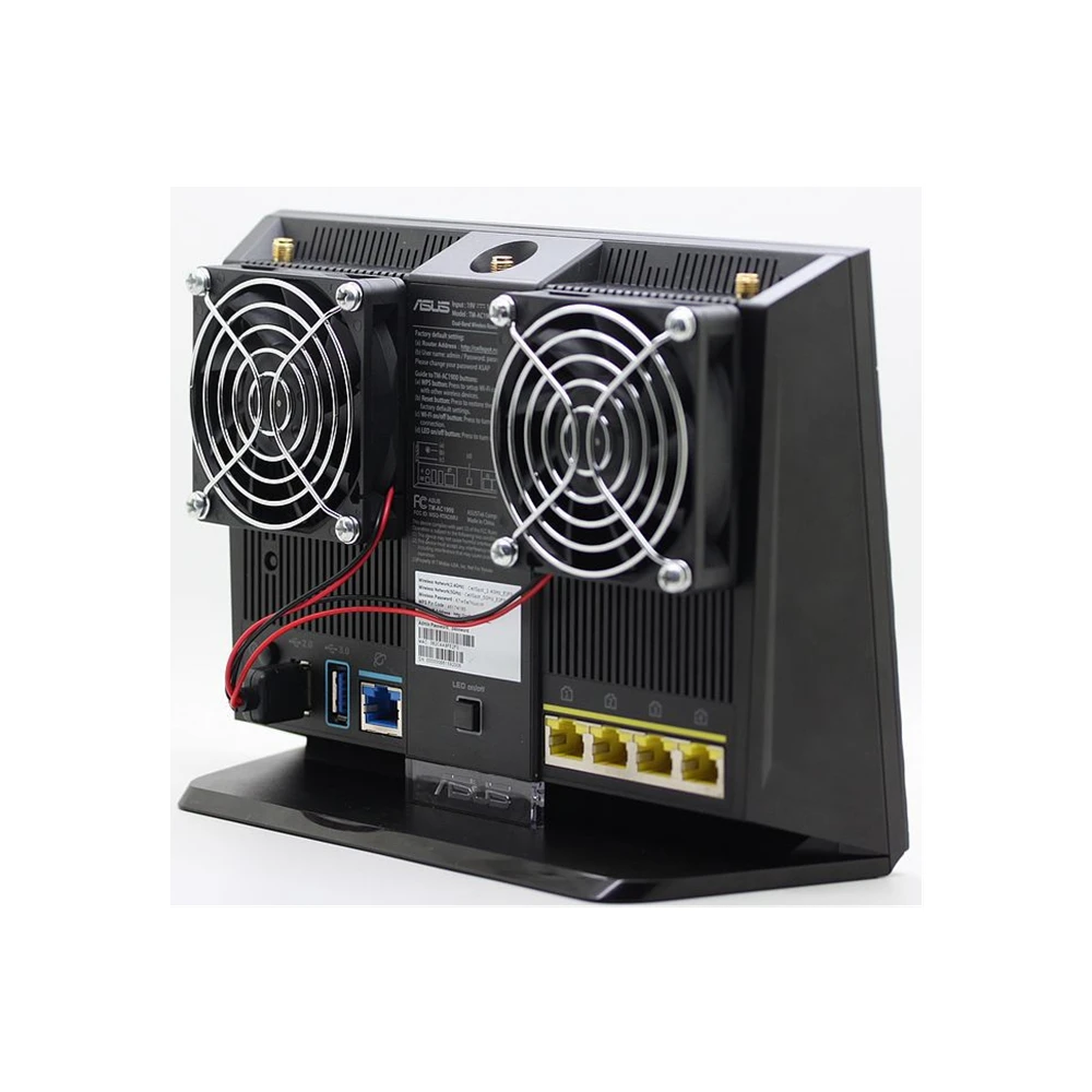 

Brand New High Quality For Asus Rt-Ac68u Ac86u Ex6200 Tengda Ac15 Router Cooling Fan Usb Fan 70x70x15mm Cooler With Dust Screen