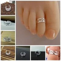delysia king hot sale women elegant antique adjustable toe ring trendy summer hollowed out foot beach jewelry