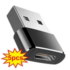 5 штук в наборе USB Тип C OTG адаптер USB C Male к микро-usb Female кабель постоянного тока в постоянный преобразователи для IPhone 12 Pro, Macbook кабель с разъемом USB Type-c OTG Мужской