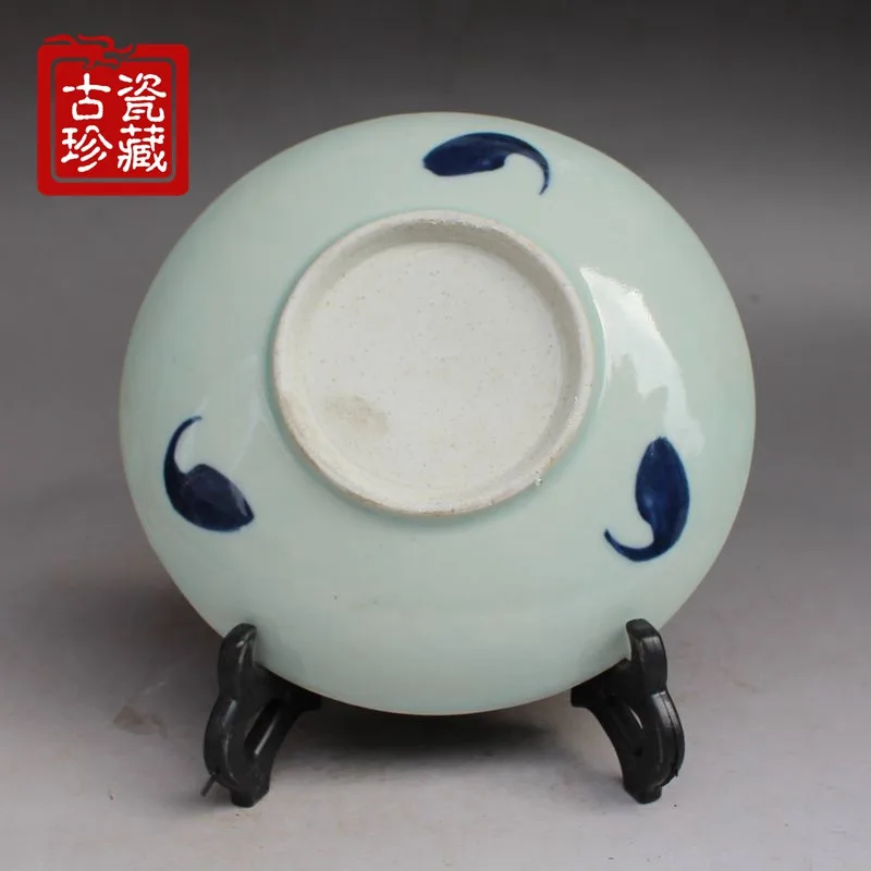 Китайский Старый Фарфор Синие Глазурованные Рыбные Плиты