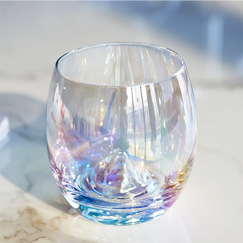 

300ml Rainbow Cups Set Tear Drops Crystal Glasses Japanese Style Home Colorful Personality Drinking Liquid Glass Red Wine