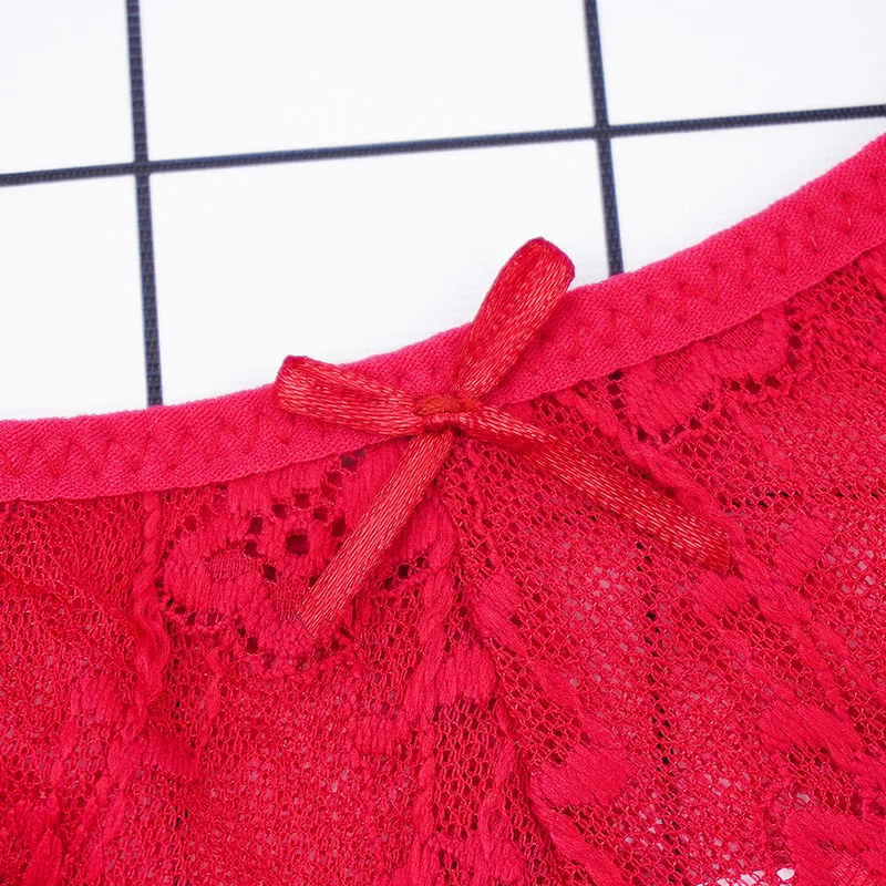 

3pcs/lots Women See Through Briefs Sexy Full Lace Panties Hollow Out Low-waist Female Shorts Soft Solid Color Underwear