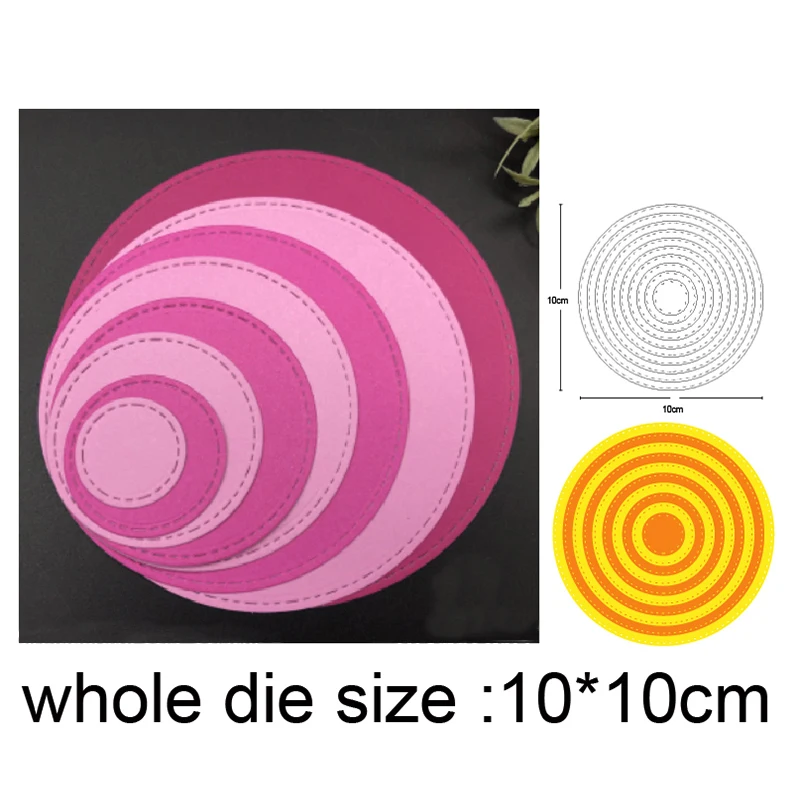 

Craft dies Christmas 8pcs Circle Frame Metal Cutting Dies DIY Scrapbooking dies Album Cards Decor Embossing Folder Stencils dies