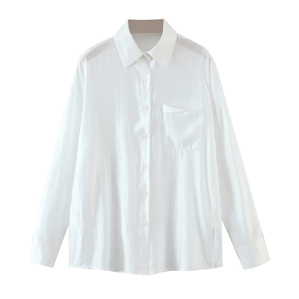 

Purple Sun Protection Shirt Women Long Sleeve Thin Summer 2021 New Retro Ice Silk Top Loose Chiffon Blouse Transparent Fashion