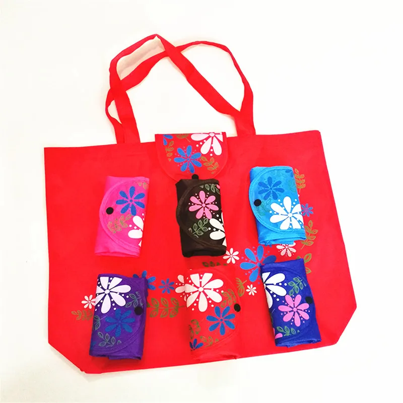 Новая женская складная хозяйственная сумка многоразовая Цветочная Большая