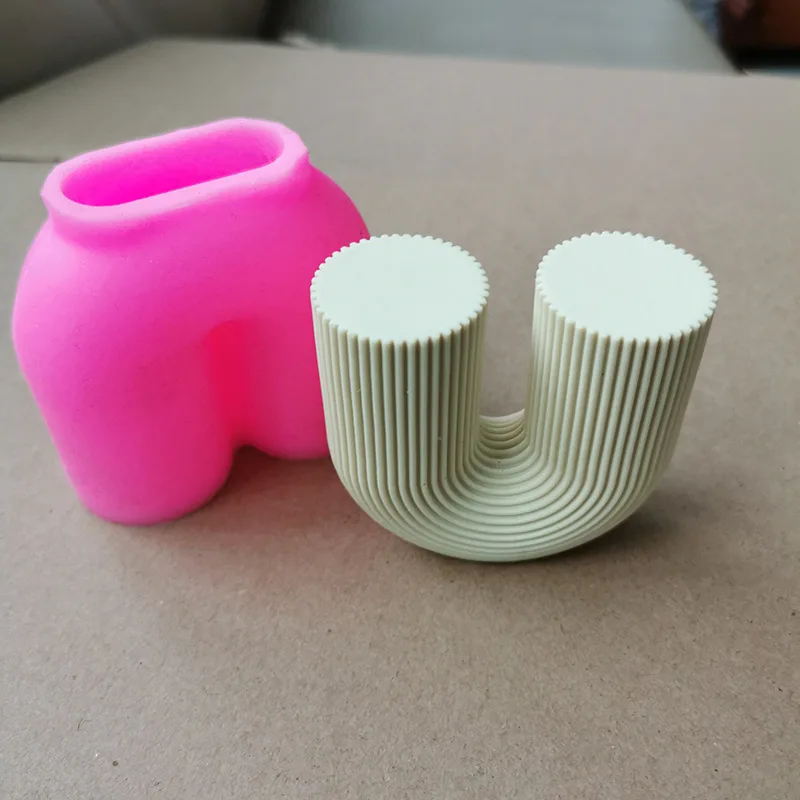 U-образная силиконовая форма в виде свечи сделай сам эстетическая рифленая