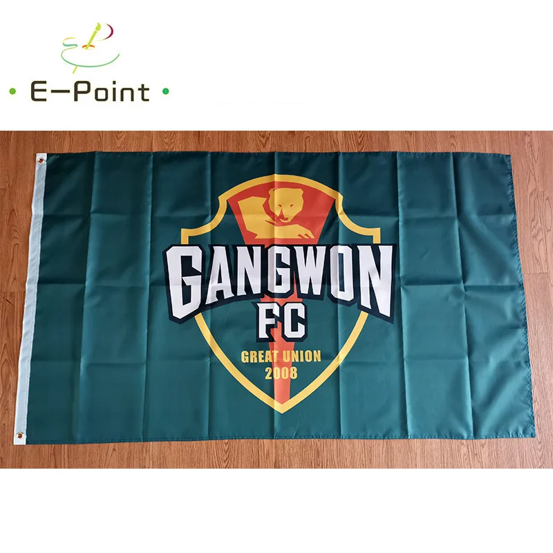 

Флаг южнокорейской Лиги K1 Gangwon FC 3 фута * 5 футов (90*150 см) размер рождественские украшения для дома флаг баннер подарки