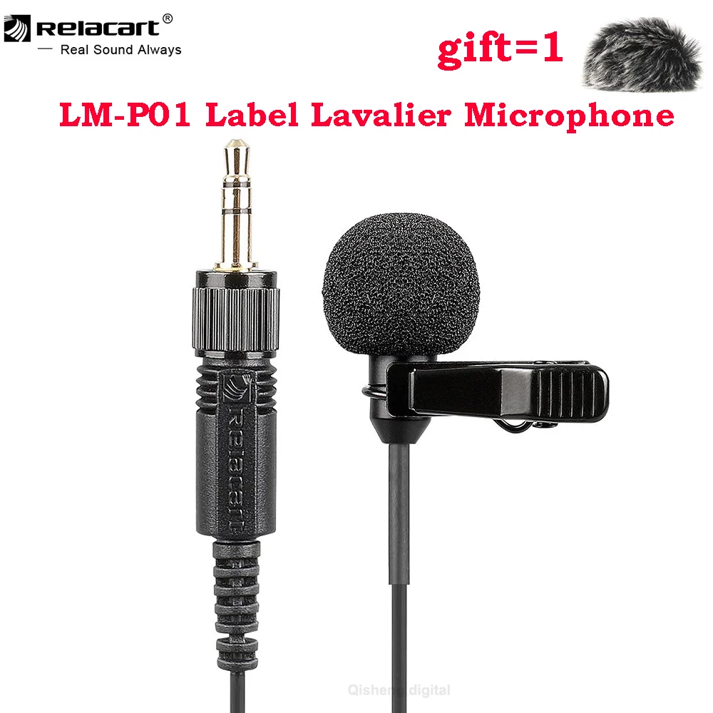 Relacart LM-P01 микрофон Label петличный всенаправленный конденсаторный для DSLR камеры iPhone