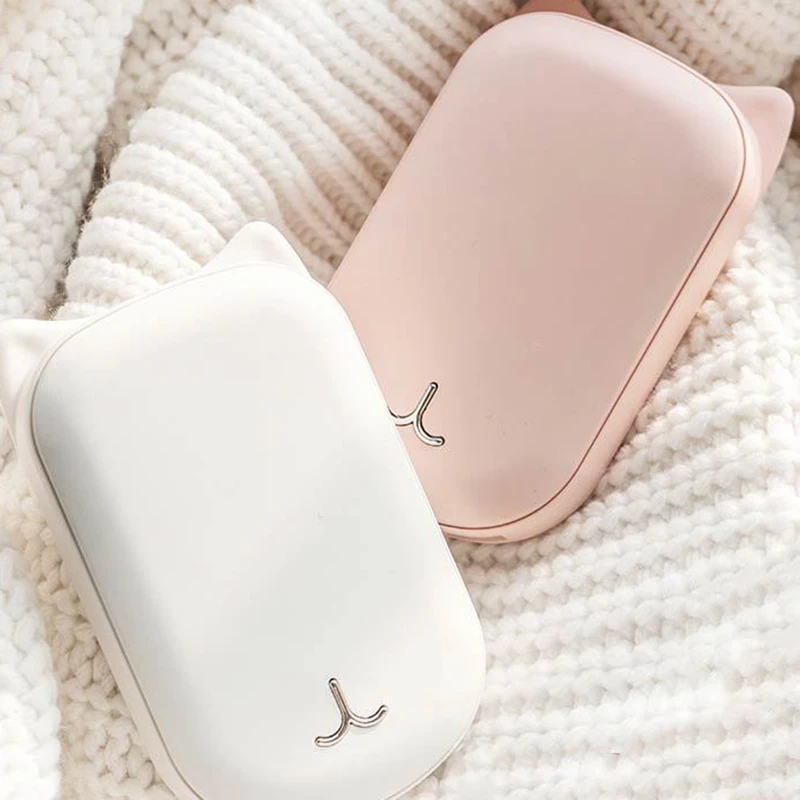 Симпатичный USB Перезаряжаемый ручной нагреватель и 3600Ma power Bank 5V маленький, ручной, для путешествий удобный карманный подогреватель