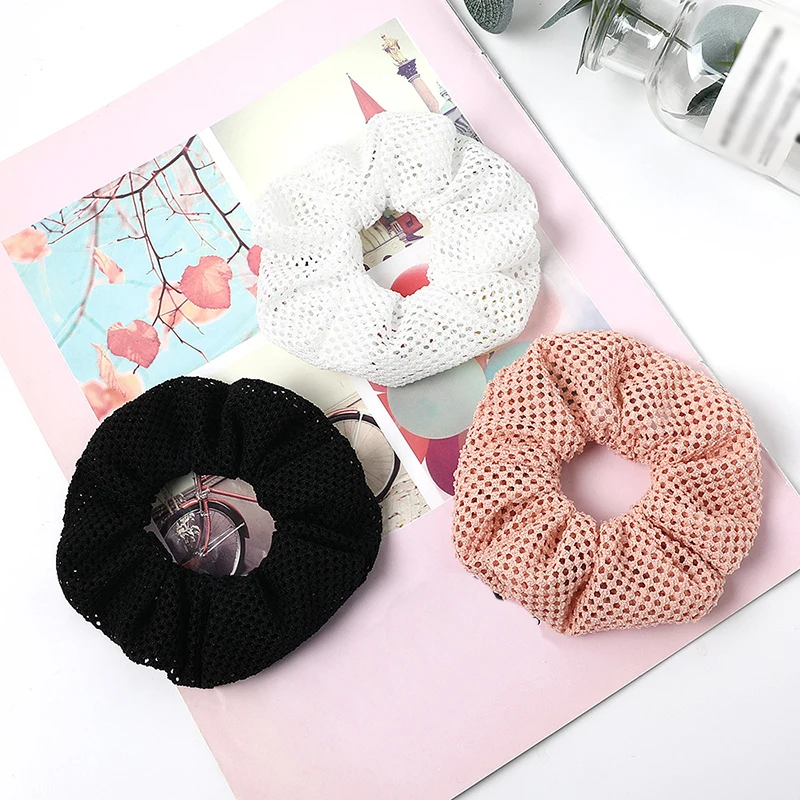 1 шт. модные сетчатые резинки для волос флуоресцентная цветная эластичная