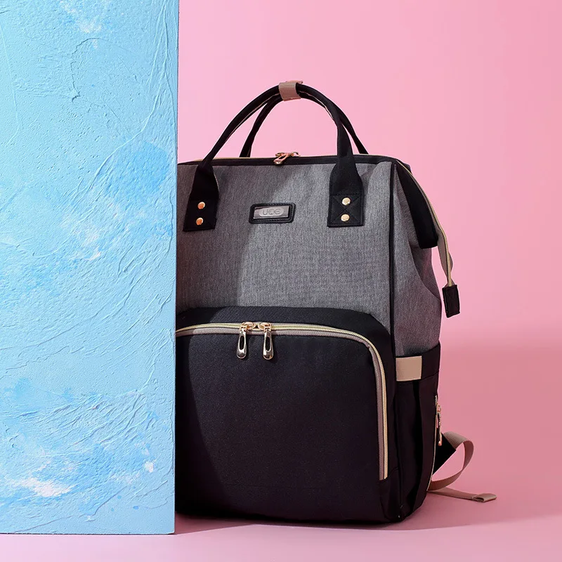 2019Fashion Mummy Maternal Diaper Bag Upgrade New Style Diaper Bag Multi-functional Large Capacity Shoulder Diaper Bag Mommy Bag